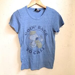 Junk food clothing | Blue Graphic Tee -snoopy Goin' Back to Cali